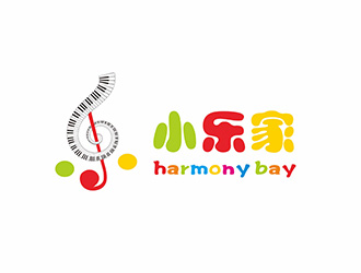 小樂(lè)家（中文名），harmony bay （英文名）logo設(shè)計(jì)