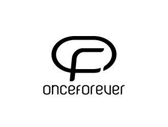 周金進的英文:onceforever +中文:萬姿艾唯logo設計