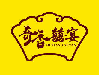 譚家強的奇香囍宴酒樓標(biāo)志設(shè)計logo設(shè)計