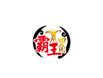 周金進的霸王四角白酒logologo設(shè)計
