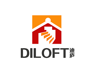 潘樂的迪廬；DILOFT 對稱標(biāo)志logo設(shè)計(jì)