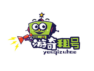 游奇租號游戲卡通吉祥物logo設(shè)計(jì)
