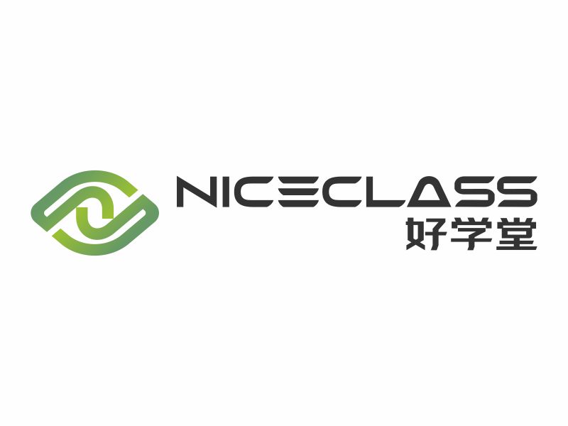 英文名字是“Niceclass ”，中文名字是“好學(xué)堂”logo設(shè)計(jì)