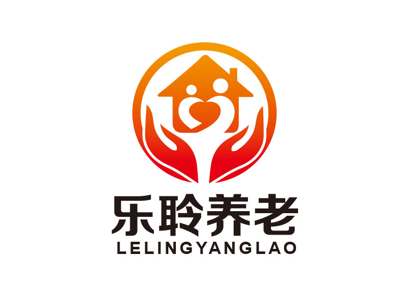 朱紅娟的樂聆養(yǎng)老logo設計