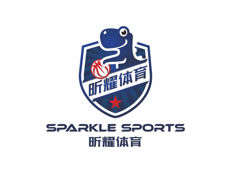 陳國偉的昕耀體育，副標(biāo)題：SPARKLE SPORTSlogo設(shè)計