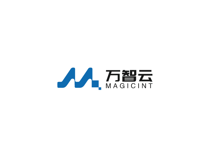 中文：萬智云 英文：magicintlogo設(shè)計